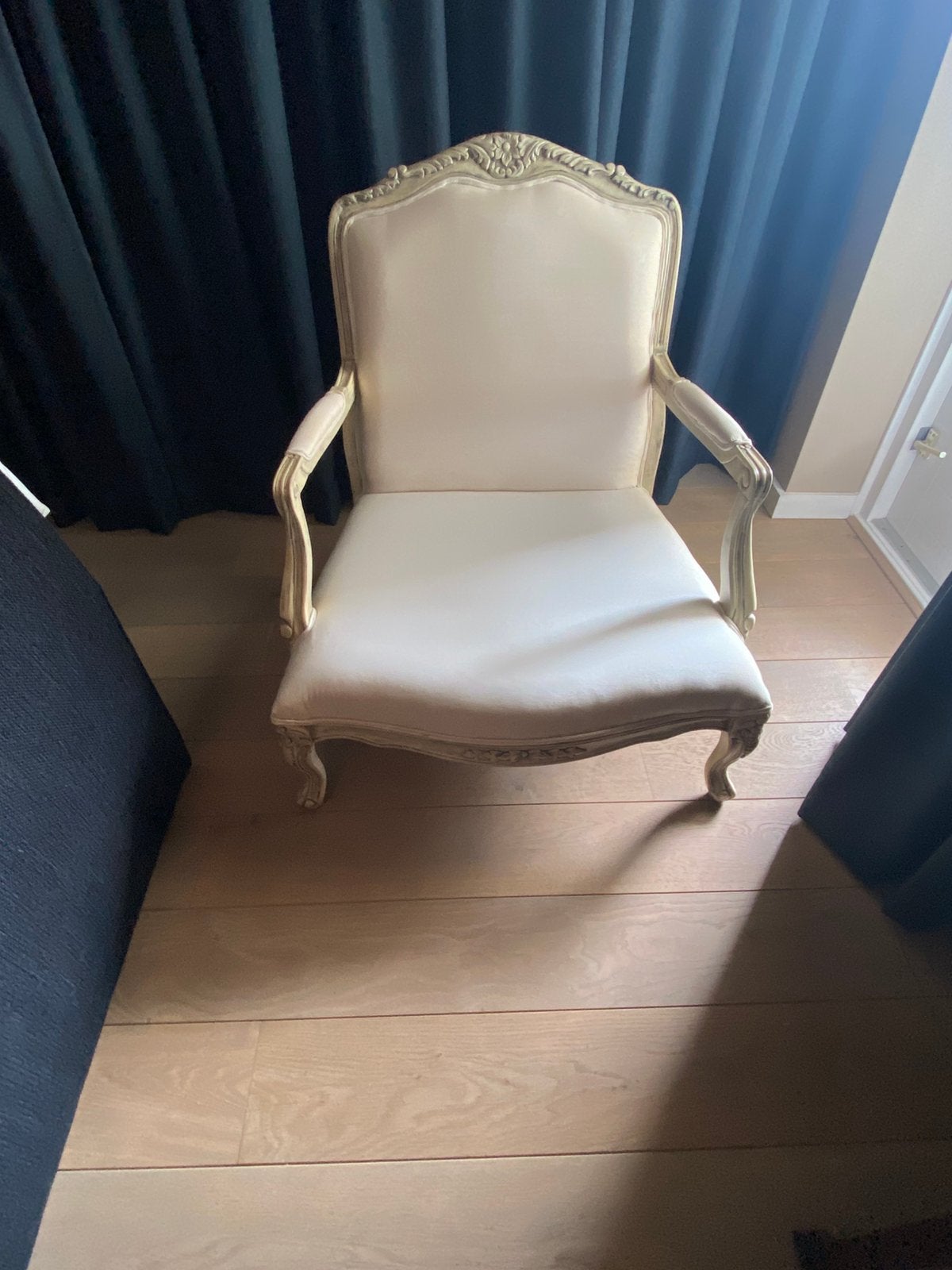 Elegante fauteuils in Franse stijl, crème/beige, Huis en Inrichting, Fauteuils, Zo goed als nieuw, Stof, Ophalen