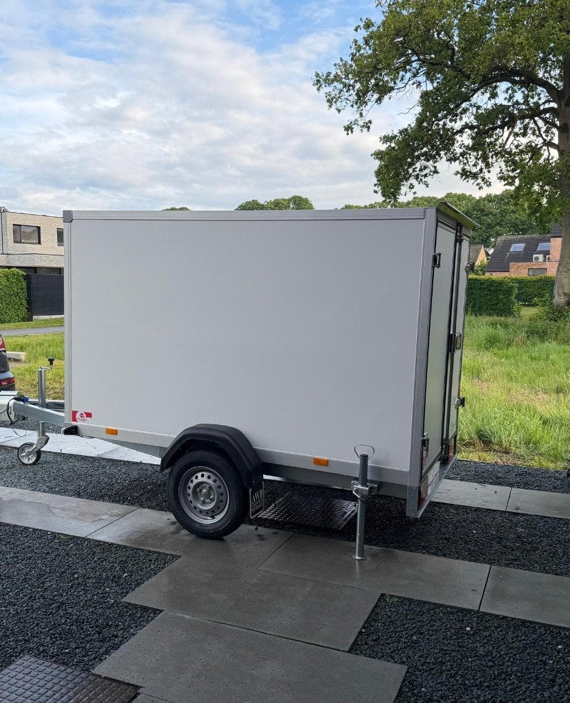 Gesloten aanhangwagen enkelas 250x150x150cm 750kg ongeremd, Auto diversen, Aanhangers en Bagagewagens, Ophalen, Gebruikt