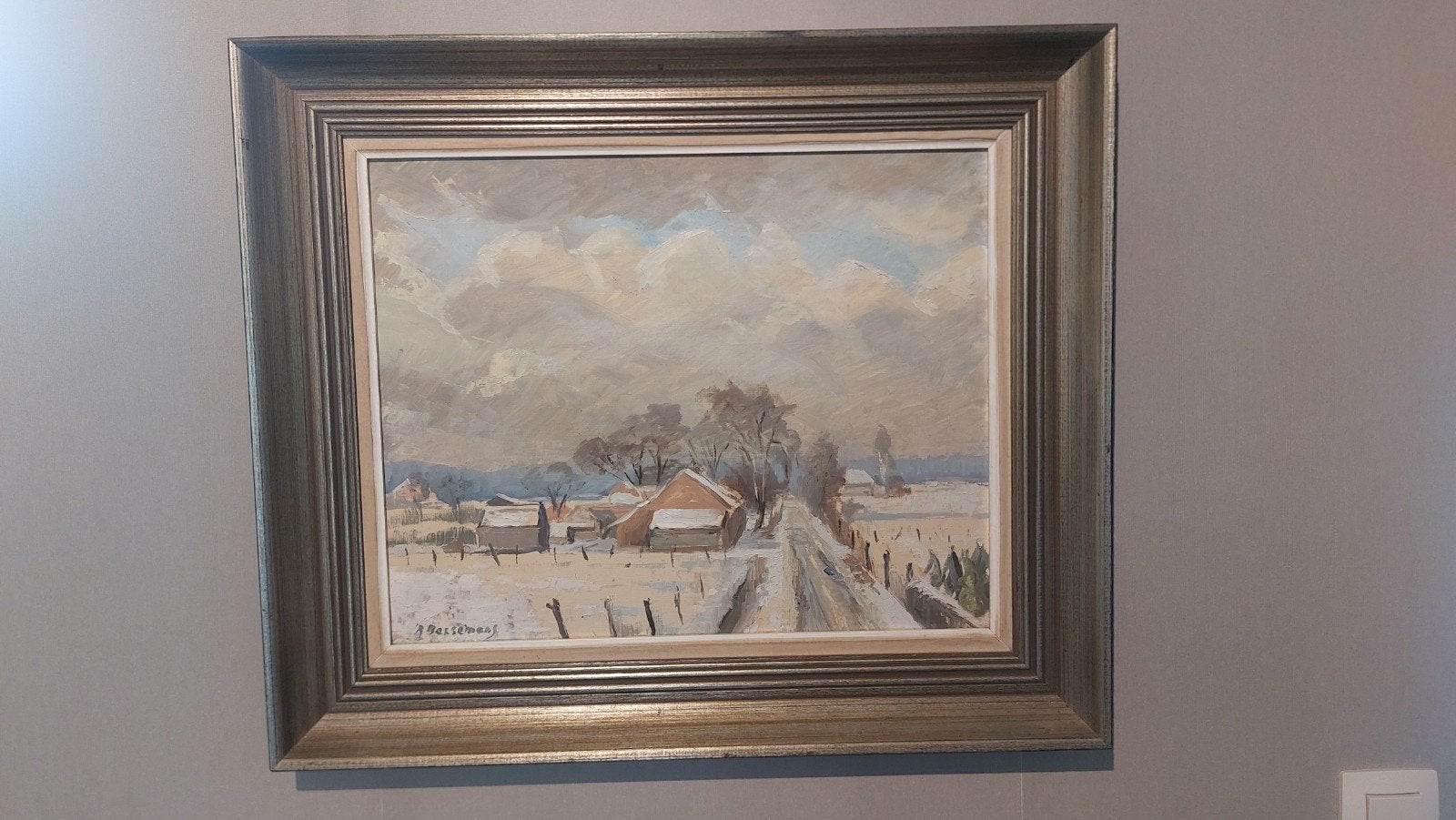 Authentiek Neo-Impressionistisch landschap  Roger Bessemans, Ophalen of Verzenden, Impressionistisch, Gesigneerd