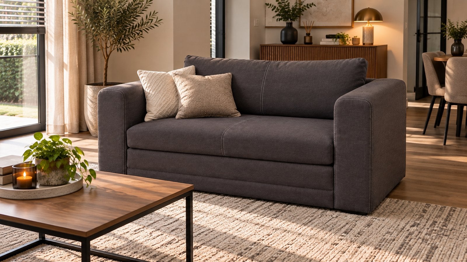 Livraison gratuite — Canapé convertible compact, Enlèvement ou Envoi, Utilisé