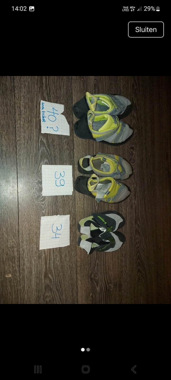 klimschoenen, Sport en Fitness, Ophalen of Verzenden, Gebruikt