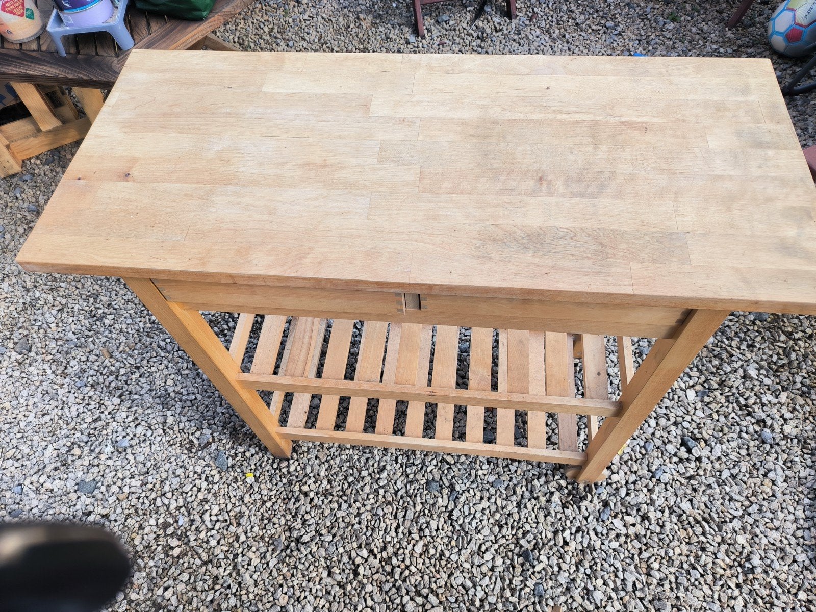 Desserte, bouleau, 100x43 cm, 25 à 50 cm, Moins de 100 cm, 100 à 150 cm, Enlèvement