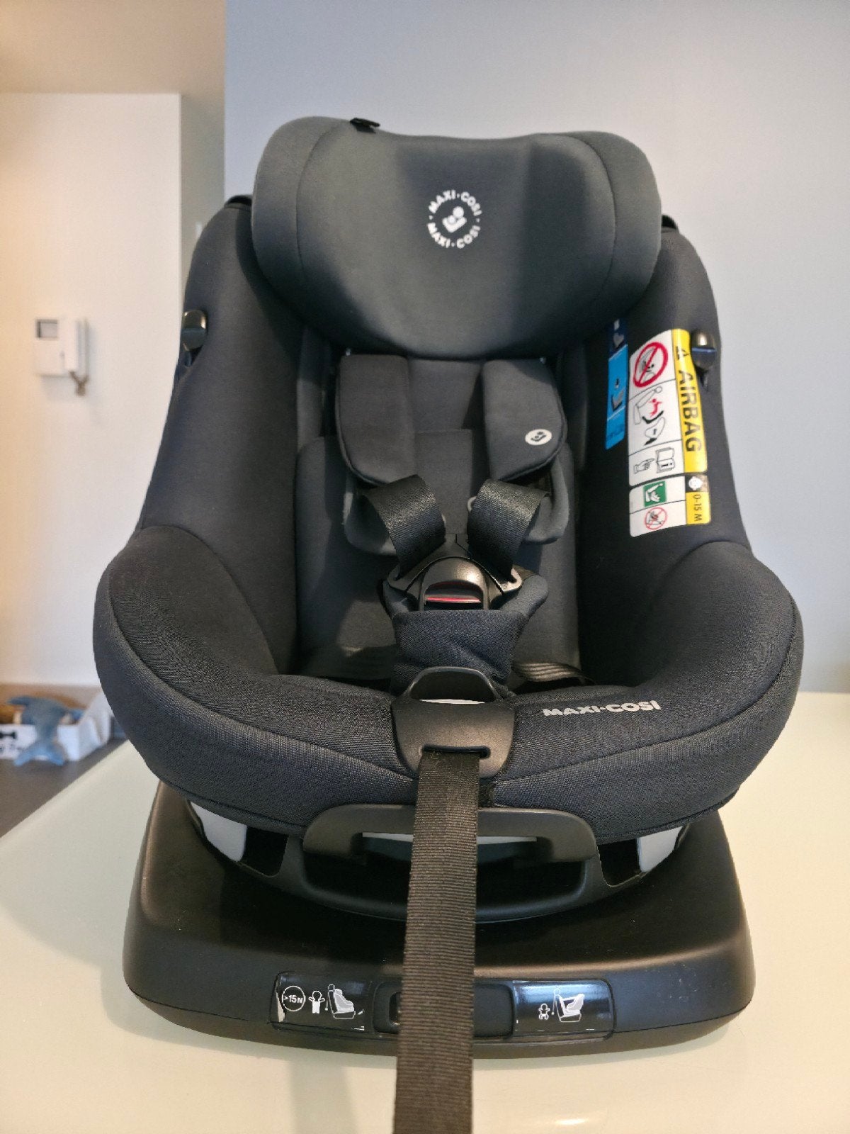 Maxi cosi Axissfix I size autostoel - 360 draaibaar - zwart, Kinderen en Baby's, Autostoeltjes, Ophalen, Verstelbare rugleuning