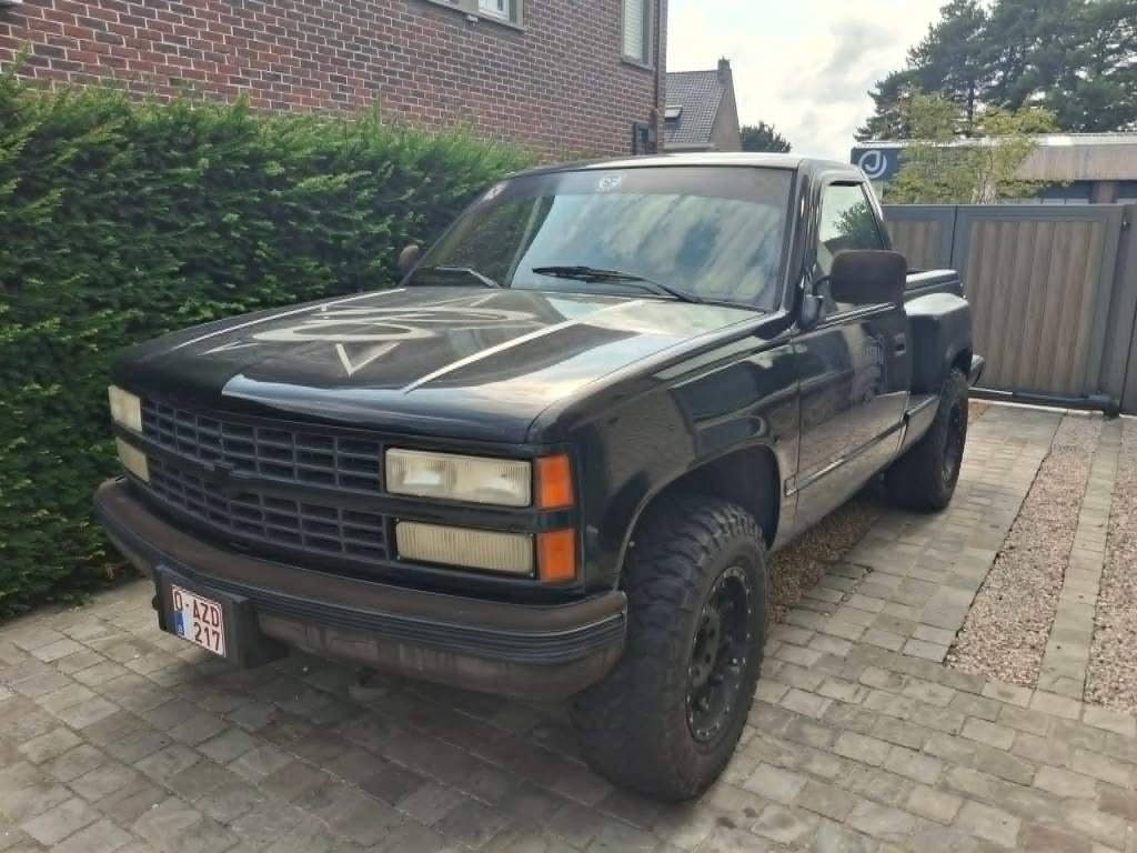 1990 Chevrolet Silverado  K1500 Pick up step side Z71, Auto's, Stof, Beige, Zwart, Silverado