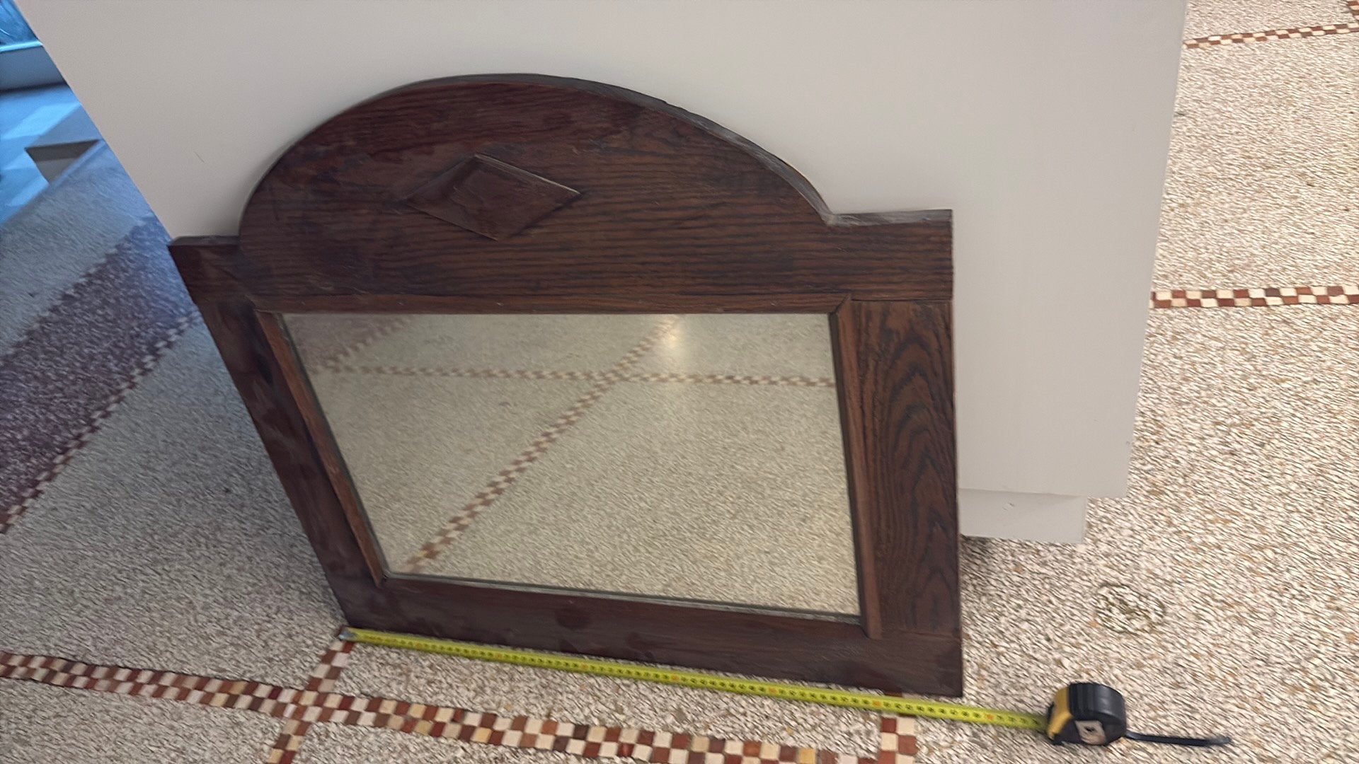 Art nouveau spiegel, Antiek en Kunst, Ophalen, Rechthoekig, 50 tot 100 cm, Minder dan 100 cm
