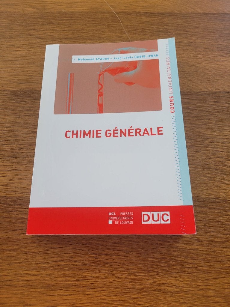 CHIMIE GENERALE UCL_DUC, Neuf, Md AYADIM-JL HABIB JIWAN, Autres niveaux, Chimie
