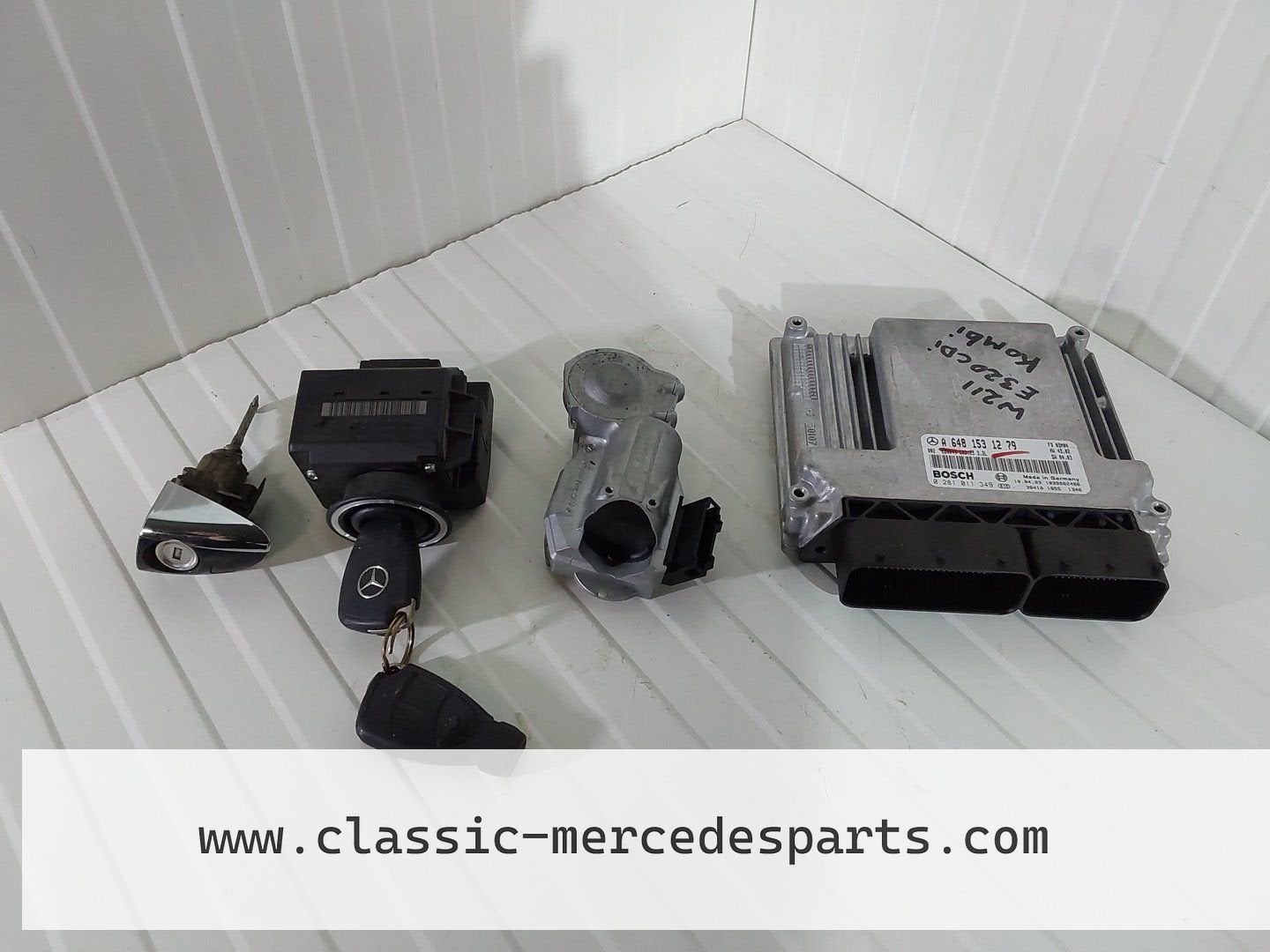 Contactslot set met ECU Mercedes E-klasse W211 E320CDI, Gebruikt, -, Ophalen of Verzenden, -