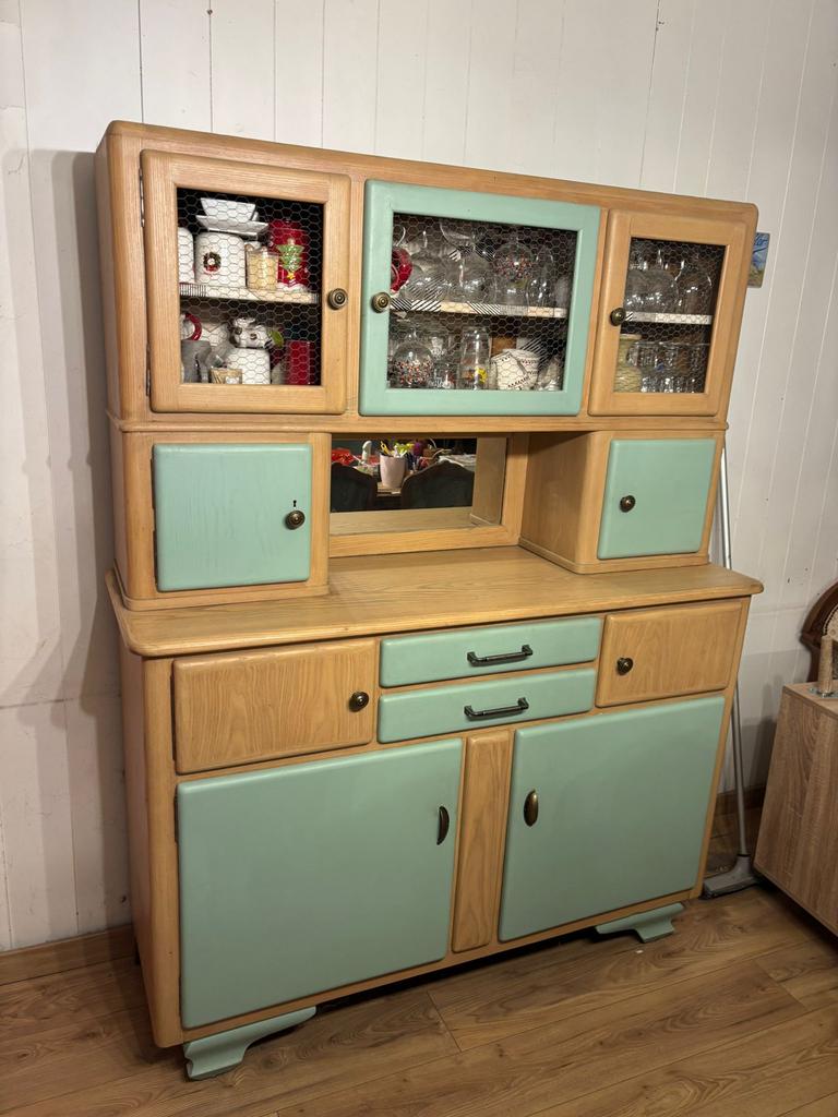 Mado-meubels, zeegroen en licht hout, Ophalen, Overige materialen, Gebruikt, 100 tot 150 cm