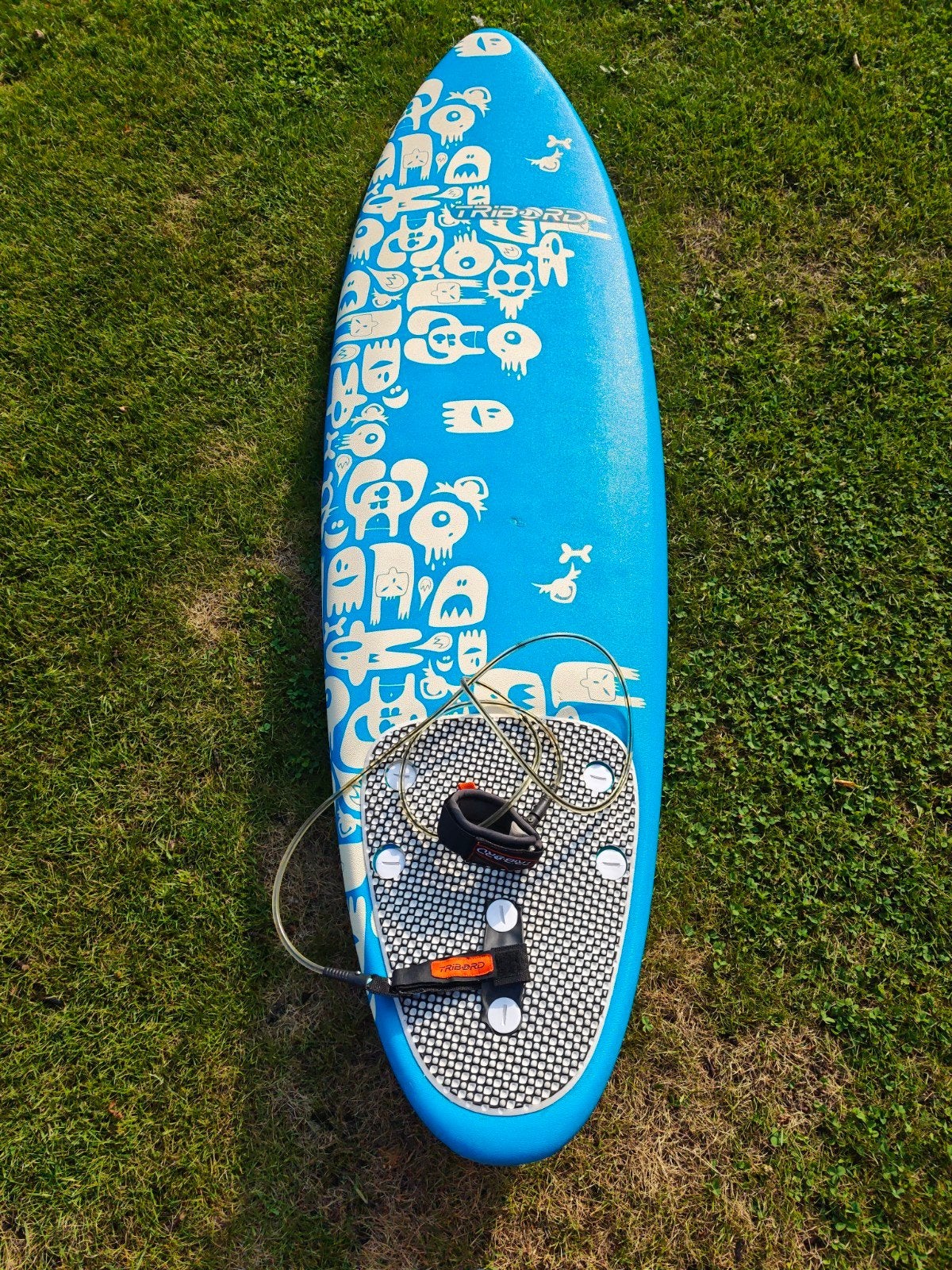 Tribord Softtop Surfboard 175cm – Perfect voor beginners/kid, Watersport en Boten, Golfsurfen, Ophalen