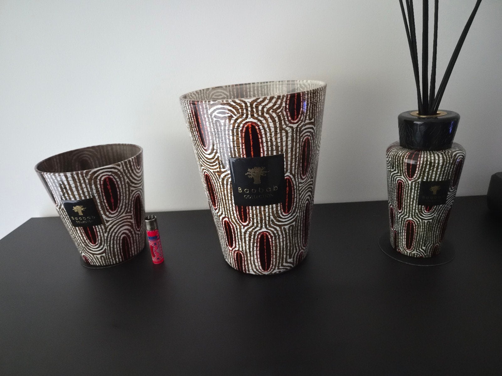 Set Bougies Baobab, Maison & Meubles, Enlèvement ou Envoi, Autres marques, Beige, Comme neuf