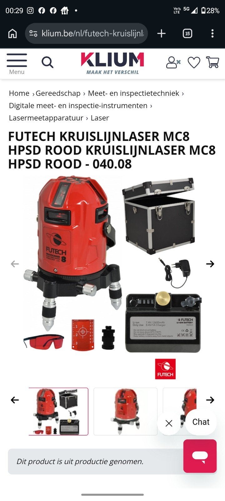 nouveau laser à lignes croisées rouges FUTECH 8hpsd dans des, Bricolage & Construction, Enlèvement, Neuf, Distance