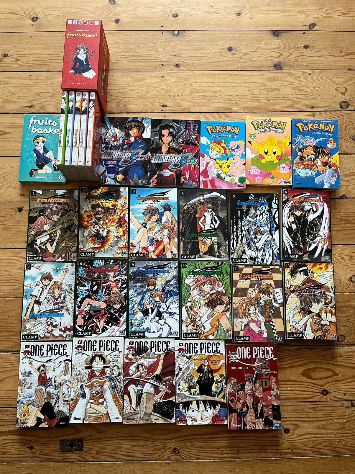 Lot de 27 mangas One Piece, Tsubasa, Pokemon, Fruit basket.., Meerdere comics, Ophalen of Verzenden, Gelezen, Japan (Manga)