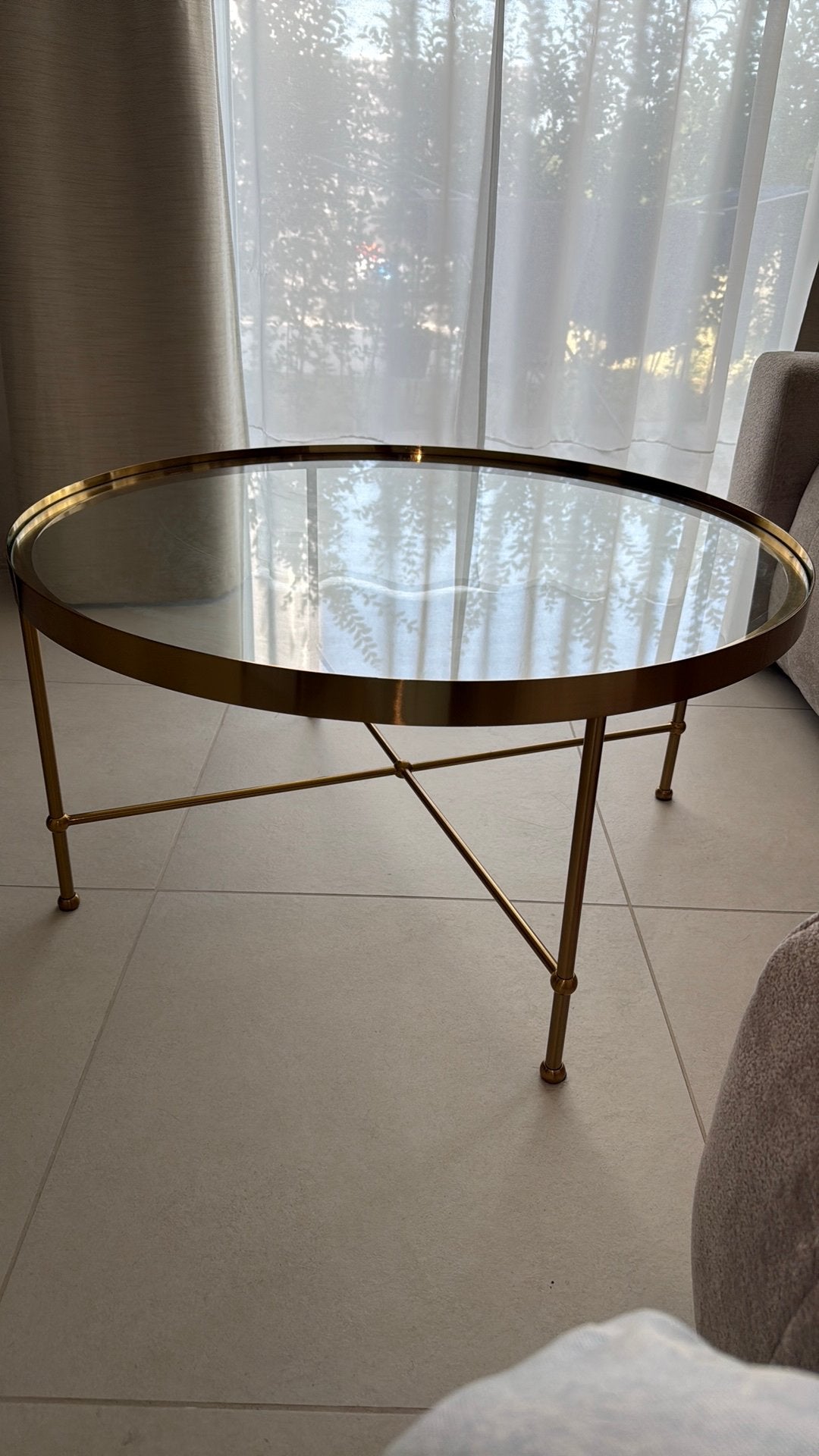 Table d’appoint doré -Ikea, Ophalen, Zo goed als nieuw