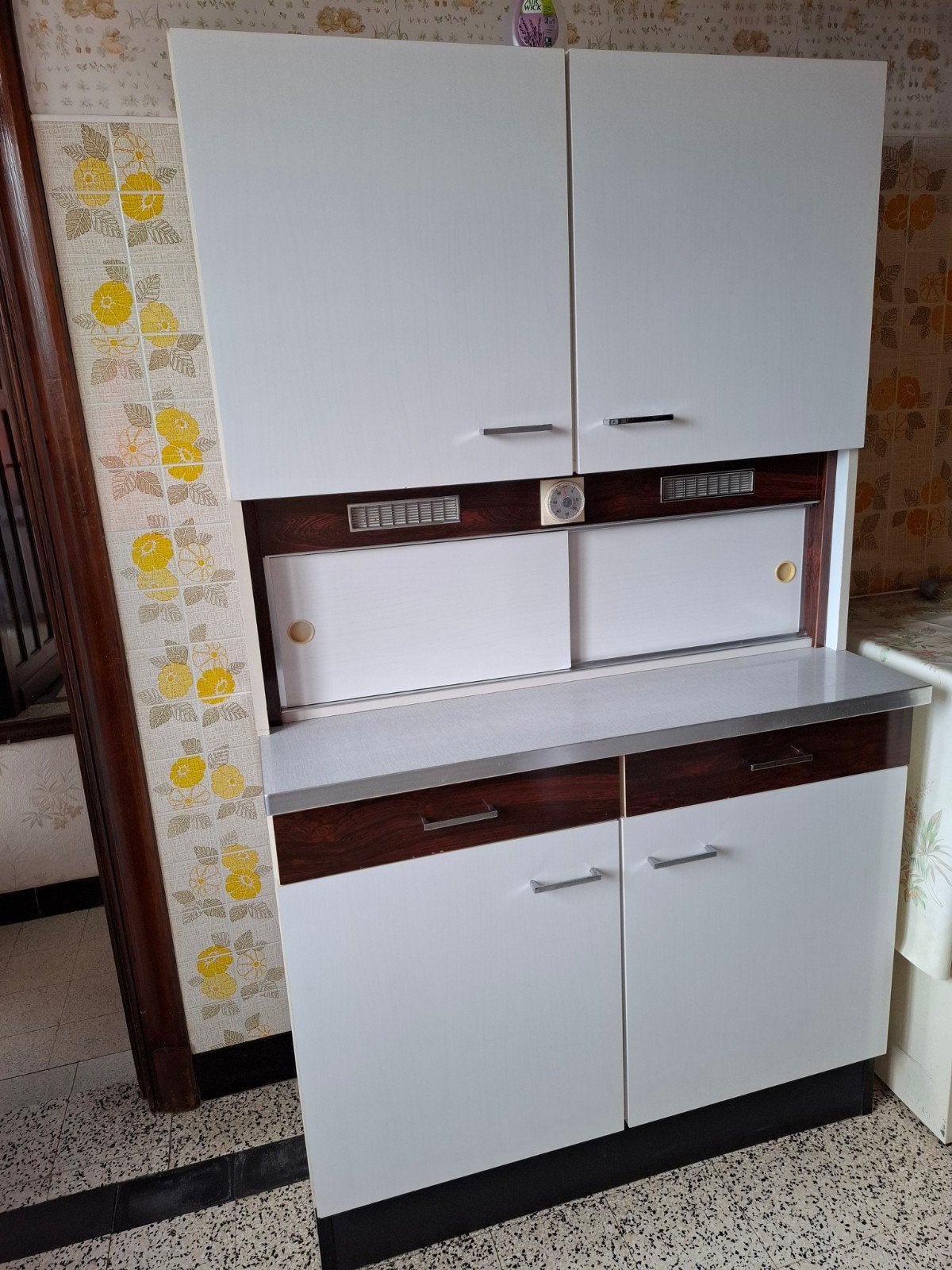 Vintage buffetkast, Maison & Meubles, Cuisine | Cuisines complètes, Blanc, Enlèvement