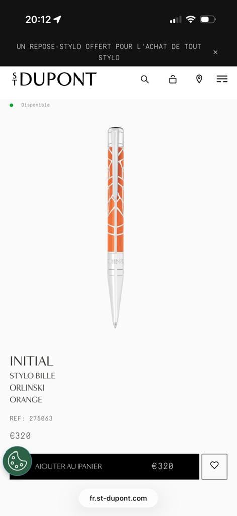 Stylo à bille S.T. Dupont x Richard Orlinski édition limitée, Neuf, Autres marques, Enlèvement ou Envoi, Avec boîte