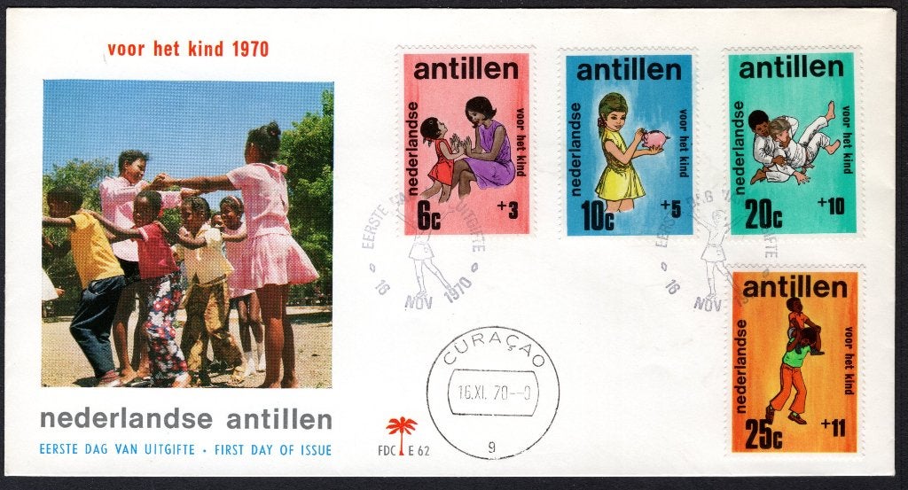 NL. ANTILLES E62 FDC 1970 - Timbres pour enfants, Timbres & Monnaies, Timbres | Antilles néerlandaises, Envoi, Affranchi