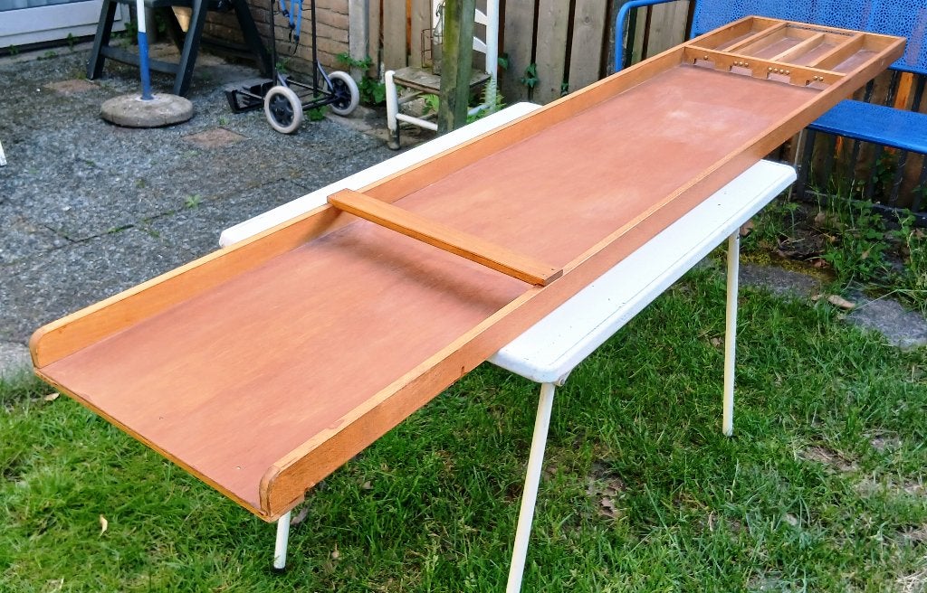 Sjoelbak in zeer goede staat ( 200 x 40 cm ) € 45,, Vijf spelers of meer, Ophalen, Gebruikt