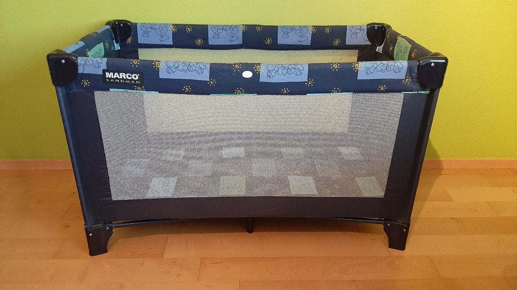 Reisbedje Marco Sandman, Ophalen, Zo goed als nieuw, Minder dan 140 cm, Matras
