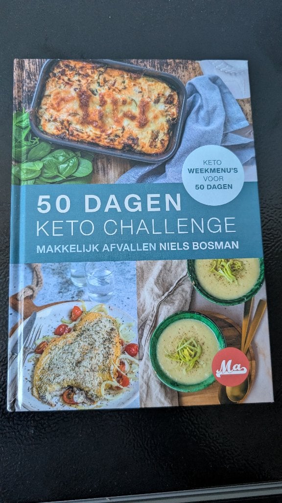 50 Dagen Keto Challenge Keto kookboek & weekmenu's, Boeken, Ophalen of Verzenden, Zo goed als nieuw, Niels Bosman, Gezond koken
