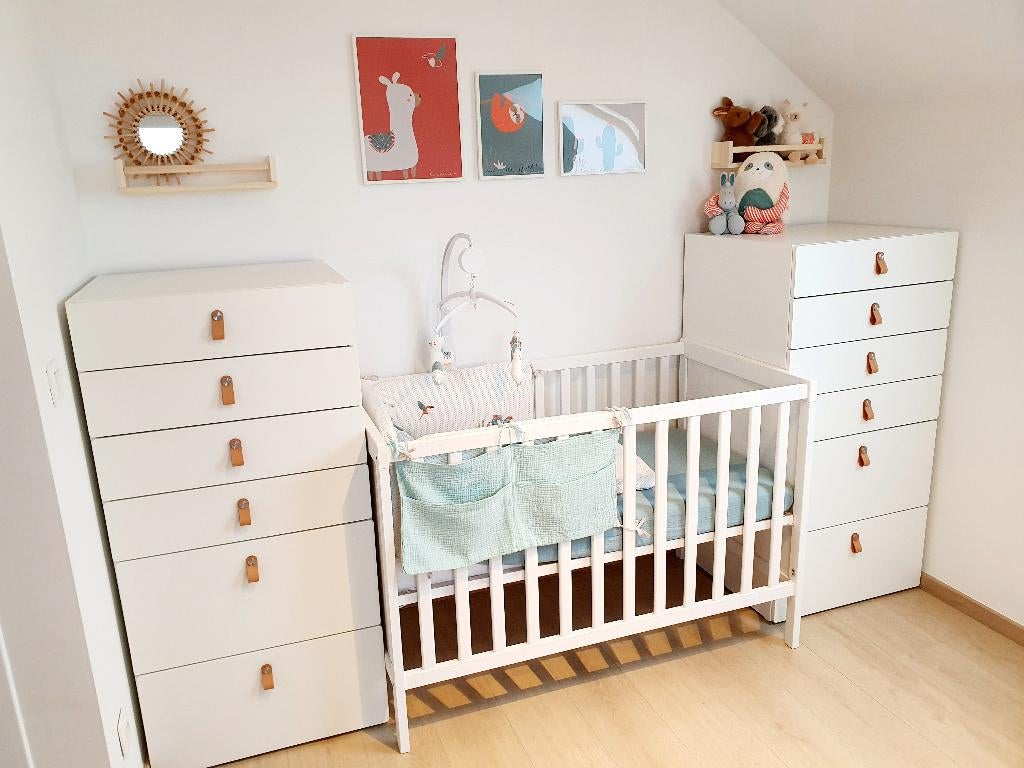 Lit bébé SUNDVIK Ikea, Ophalen, Gebruikt, Ledikant