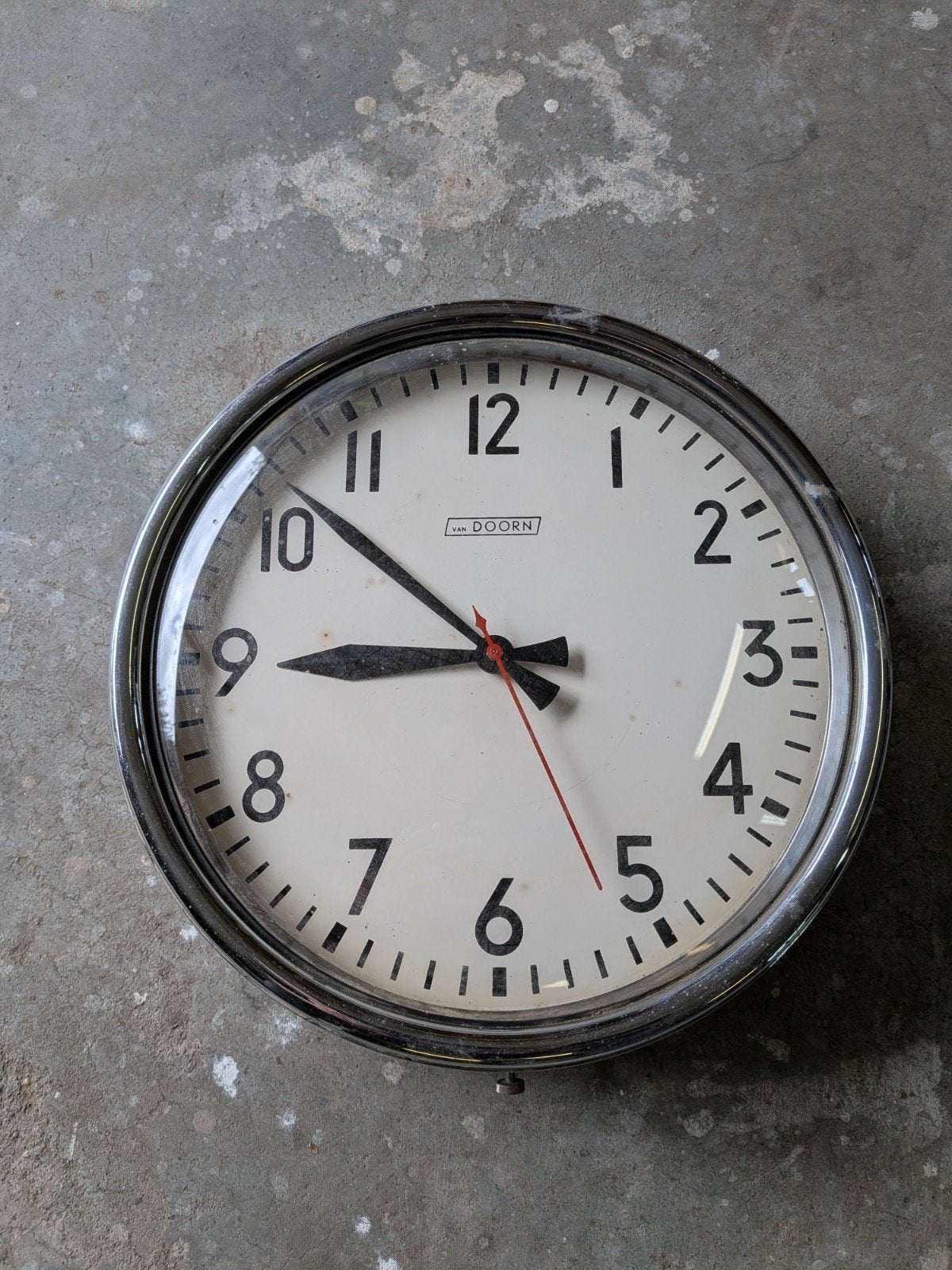 vintage van doorn wandklok, Maison & Meubles, Accessoires pour la Maison | Horloges, Vintage, Enlèvement ou Envoi, Horloge murale