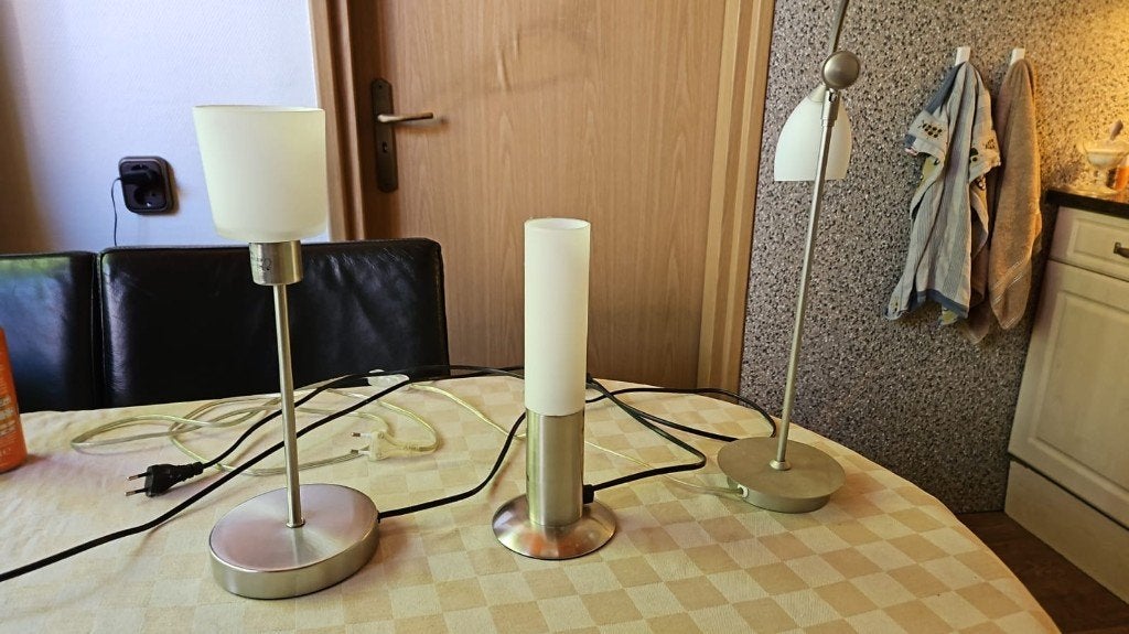3 schemerlampen lampen werkend fraai in 1 koop, Huis en Inrichting, Ophalen of Verzenden, Zo goed als nieuw