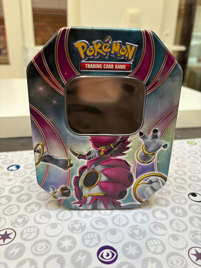 Pokémon Hoopa EX tin box oude tin, Ophalen of Verzenden, Gebruikt