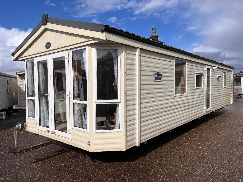 Stacaravan ATLAS  10.50x3.70 2 Slp CV Wintervast, Caravans en Kamperen, Tot en met 6