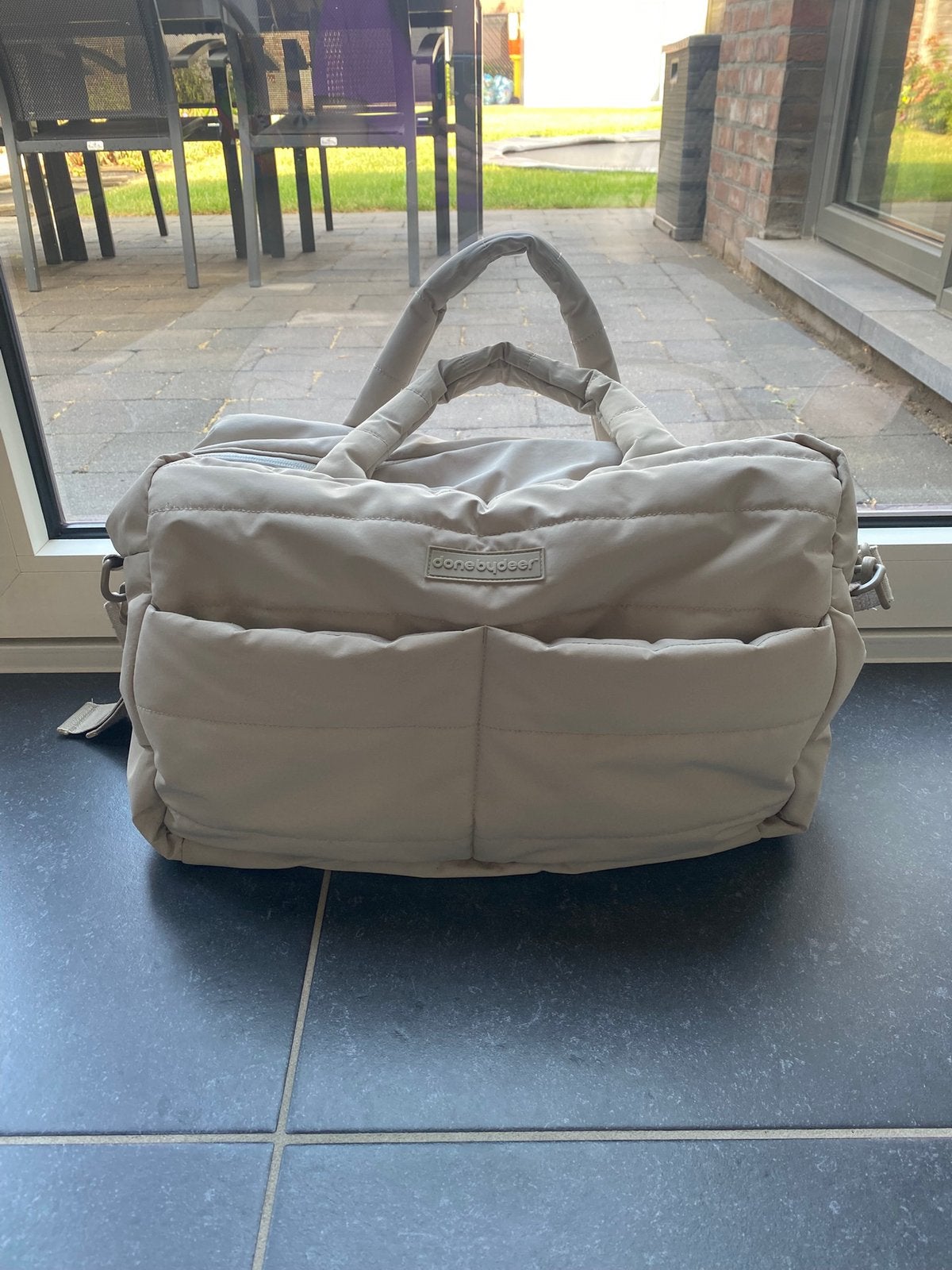 Verzorgingstas, Enfants & Bébés, Sac à langer bébé, Enlèvement, Comme neuf, Beige, Sac à langer