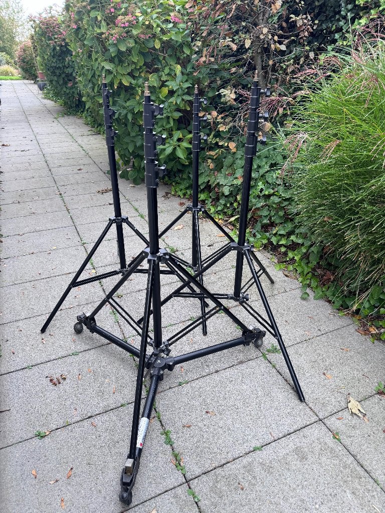 4 Manfrotto 004B statieven, Ophalen, Gebruikt, 125 cm of minder, Inclusief draagtas