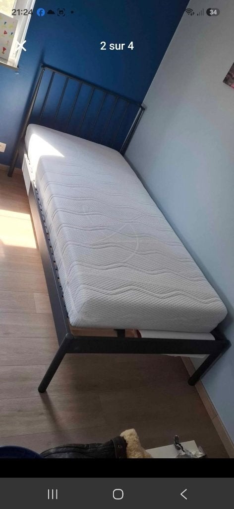 Lit complet 1 personne, 90 cm, Enlèvement, Une personne, Comme neuf
