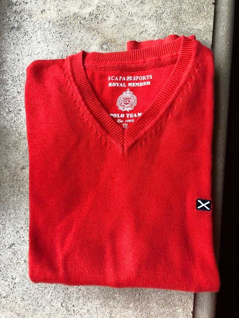 Oranje pull Scapa 10 jaar, Kinderen en Baby's, Kinderkleding | Maat 140, Ophalen, Zo goed als nieuw, Jongen, Trui of Vest