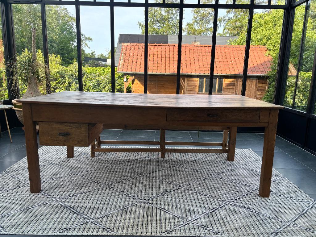 Antique Dining Table / Desk & Bench (210cm), Enlèvement