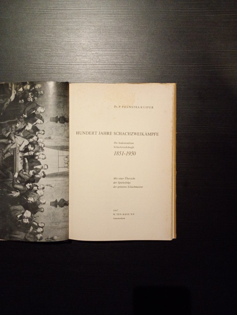 Hundert jahre schach zweikämpfe1851 1950, Hobby en Vrije tijd, Ophalen of Verzenden, Minder dan 500 stukjes, Zo goed als nieuw