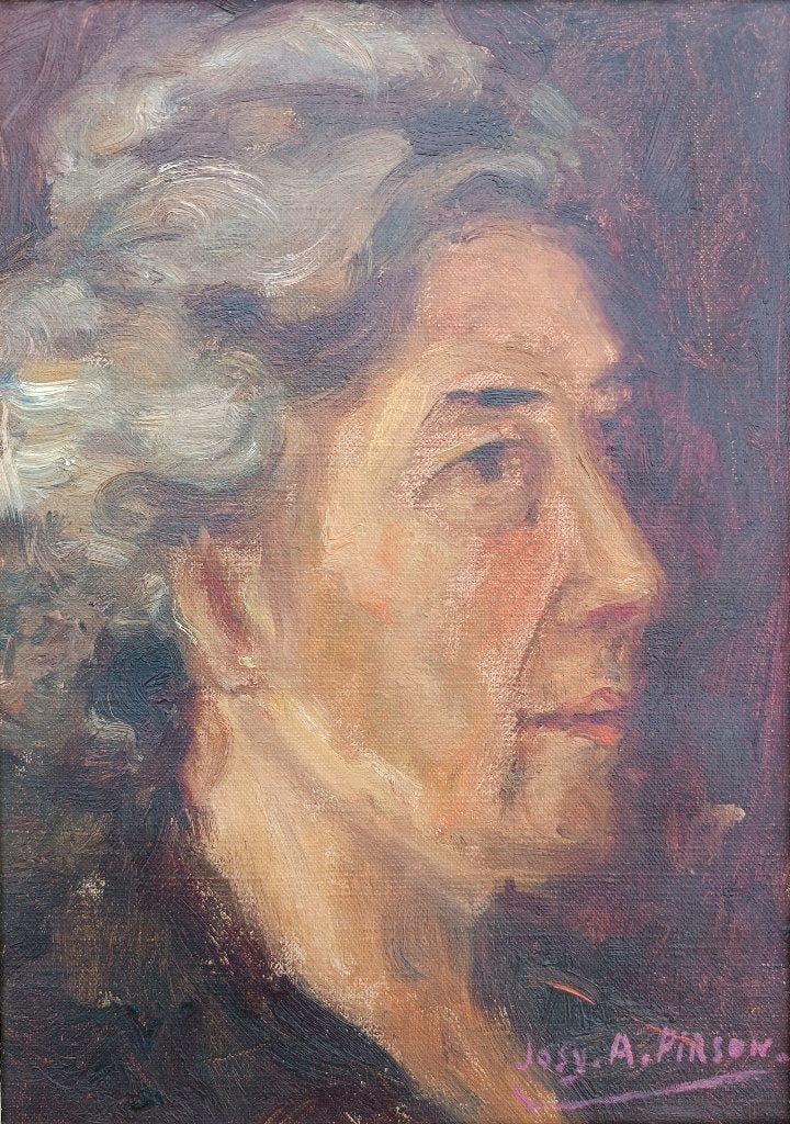Josy-Anne Pirson (1911-1979): Vrouwenportret (25 x 31 cm), Antiek en Kunst, Ophalen of Verzenden