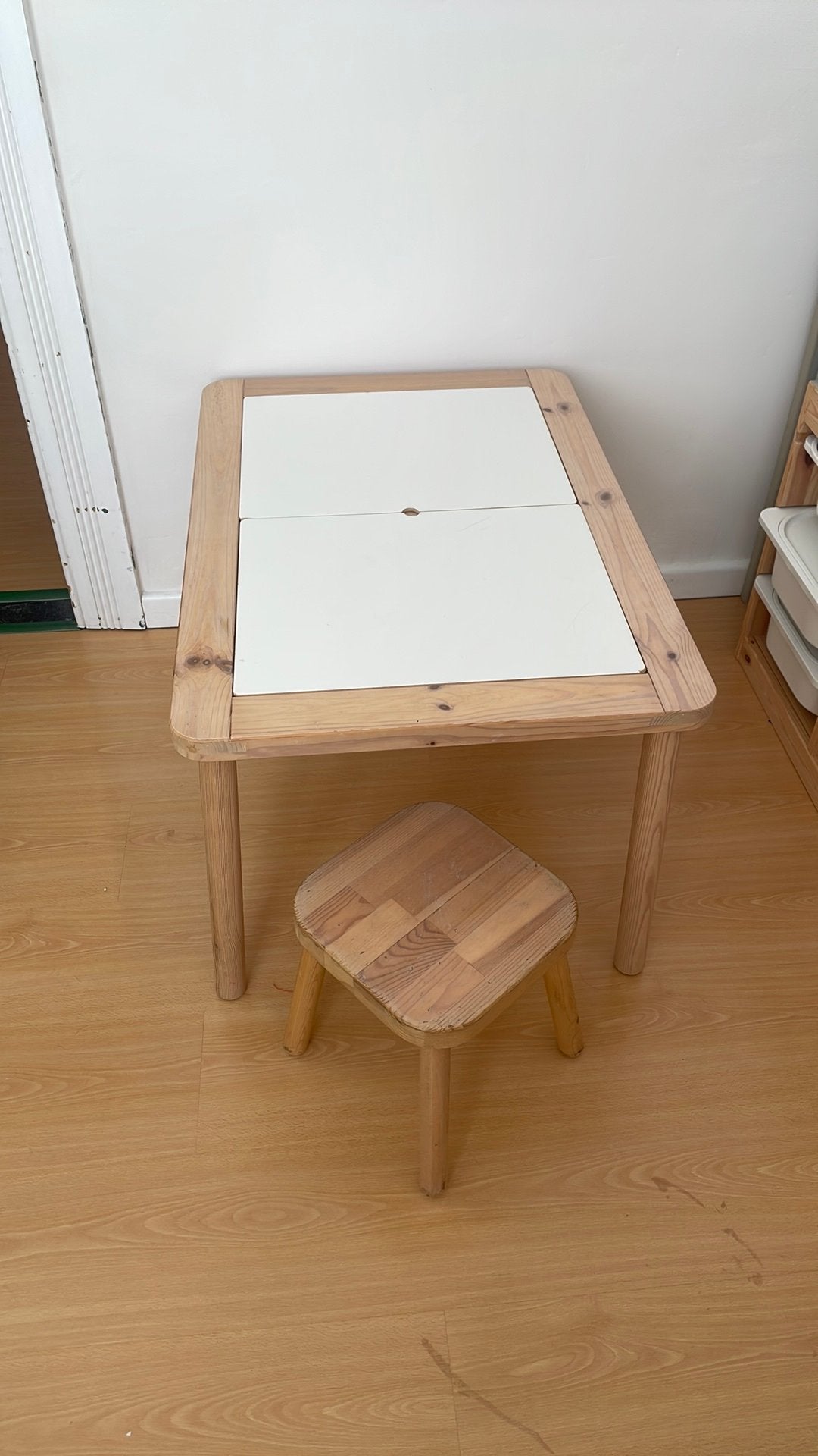 Vevor sensorische tafel Ikea + krukje, Enlèvement, Utilisé, Table(s) et Chaise(s)