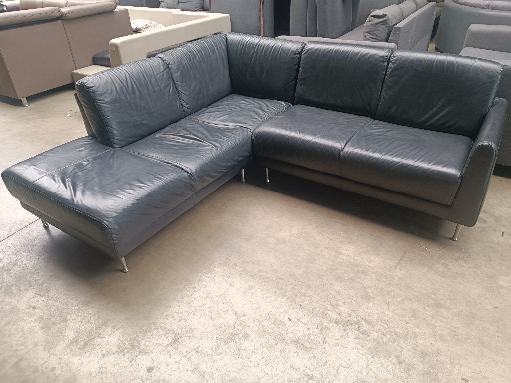 Hoekbank hoekzetel salon leder, Ophalen, Vierpersoons of meer, Leer