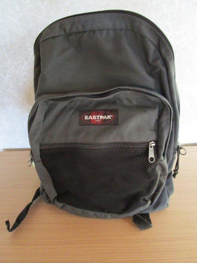 Donkergrijze rugzak schoudertas EASTPAK, Gebruikt, 25 tot 40 cm, Ophalen of Verzenden, 30 tot 45 cm