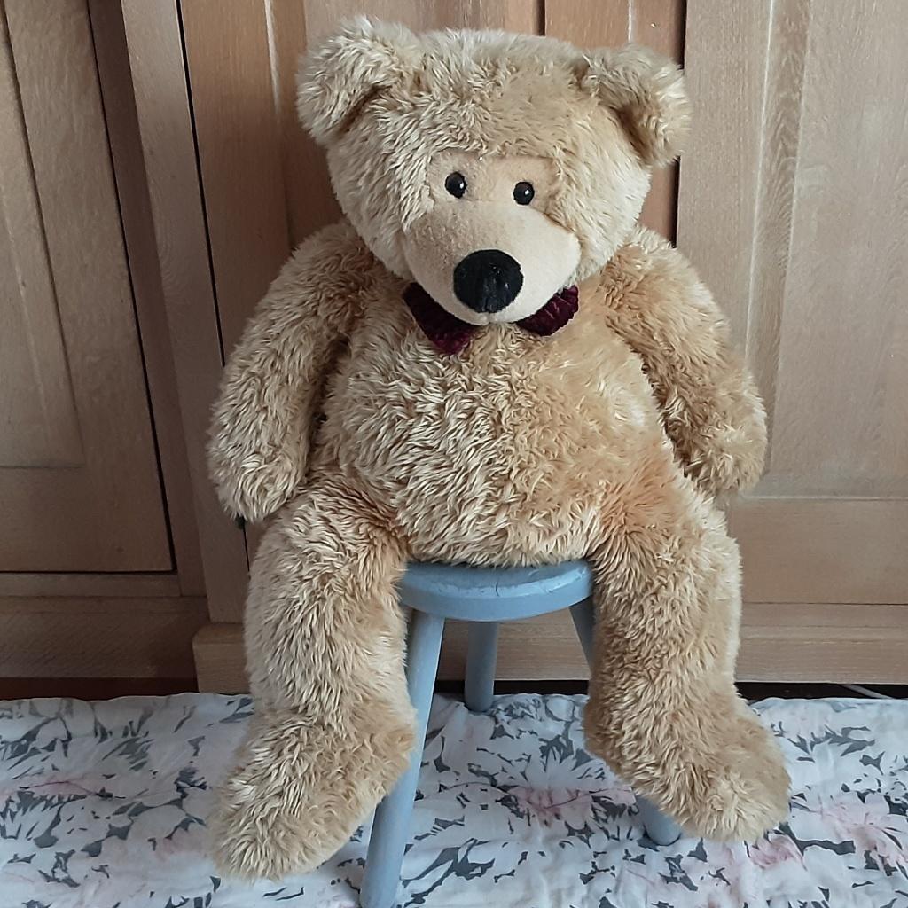 Schattige vintage teddybeer, Prima staat, Verzamelen, Ophalen of Verzenden, Zo goed als nieuw, Stoffen beer