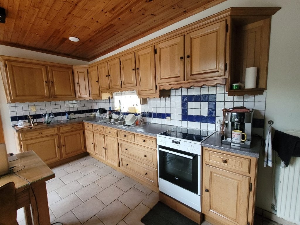 Eiken keuken - gratis, Enlèvement, Utilisé, Bois, Cuisine d'angle