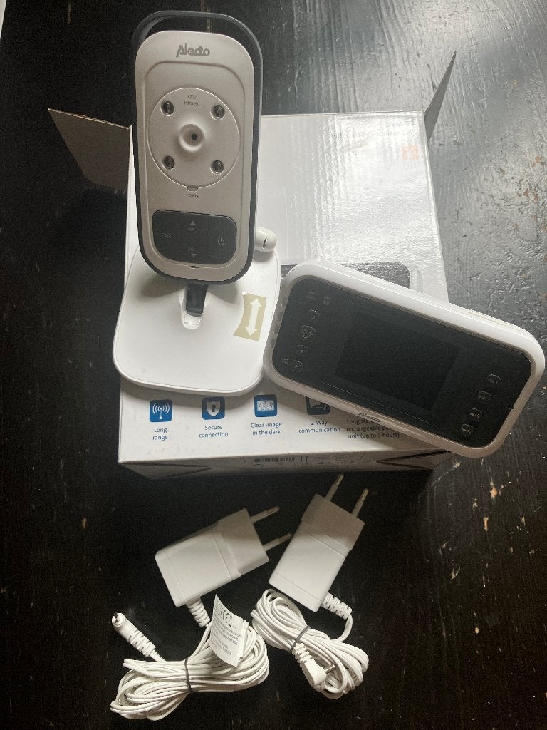 Alecto DVM-75 Babyfoon met camera, Kinderen en Baby's, Babyfoons, Zo goed als nieuw, Minder dan 100 meter, Camera, Digitaal, Terugspreekfunctie