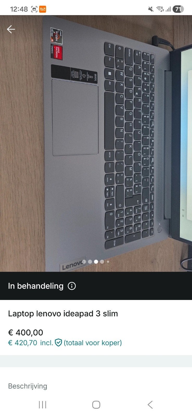 laptop, 15 inch, Ophalen of Verzenden, Azerty, 256 GB of meer