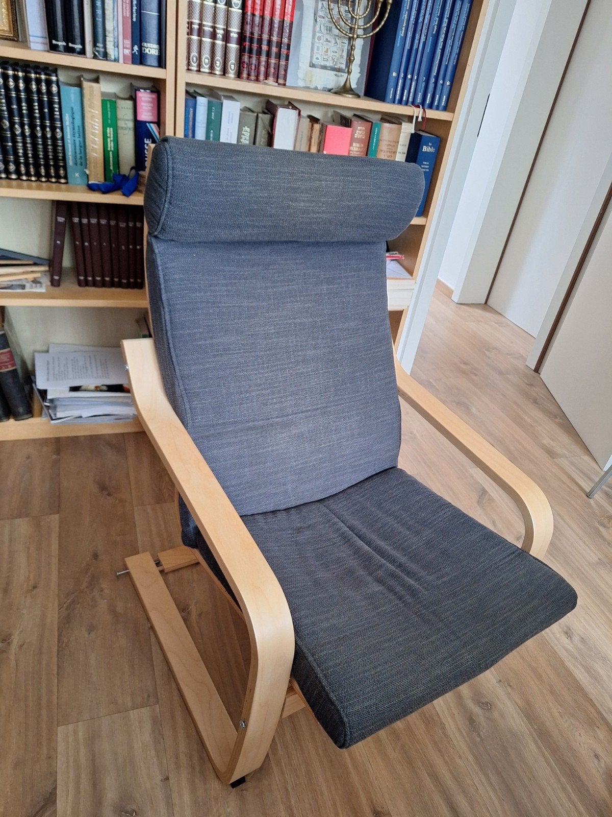 fauteuil Ikea bois et couleur gris, Maison & Meubles, Enlèvement, Bois