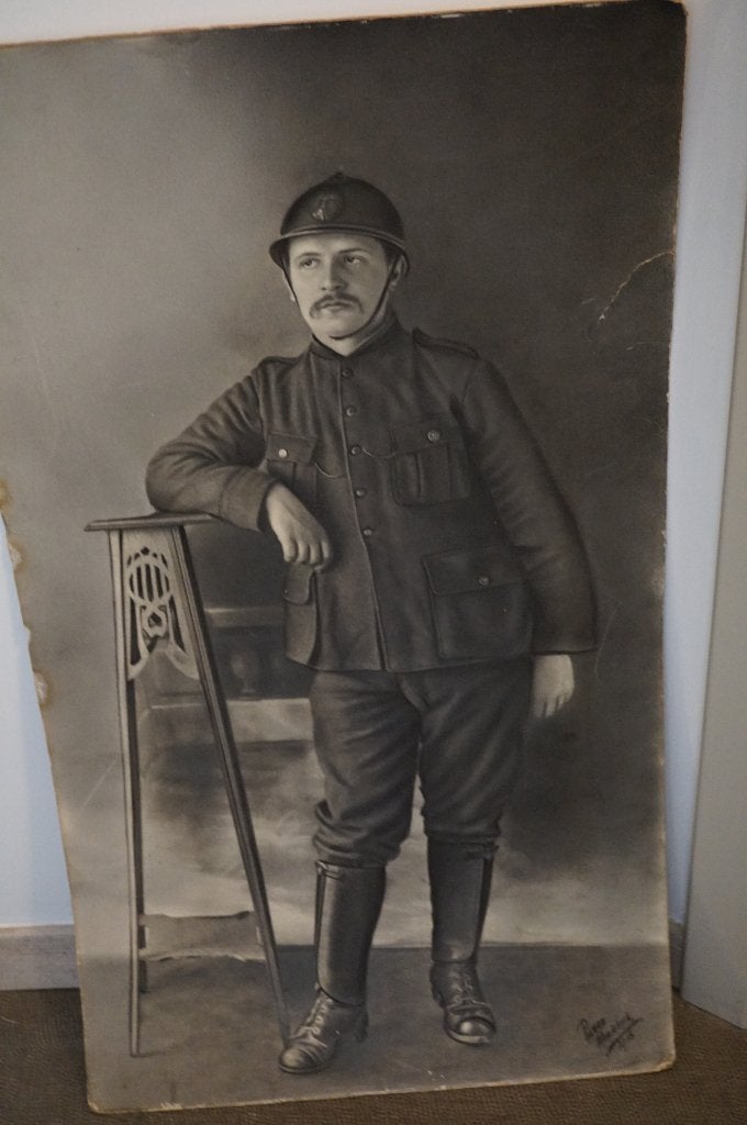 Photo/impression Soldat Belge Première Guerre (76 x 44), Enlèvement