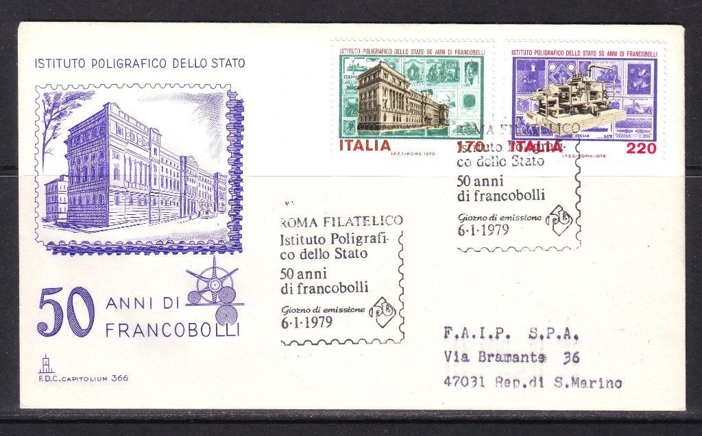 Postzegels Italië (3) : Diverse FDC's en brieven, Timbres & Monnaies, Timbres | Europe | Italie, Enlèvement ou Envoi, Affranchi