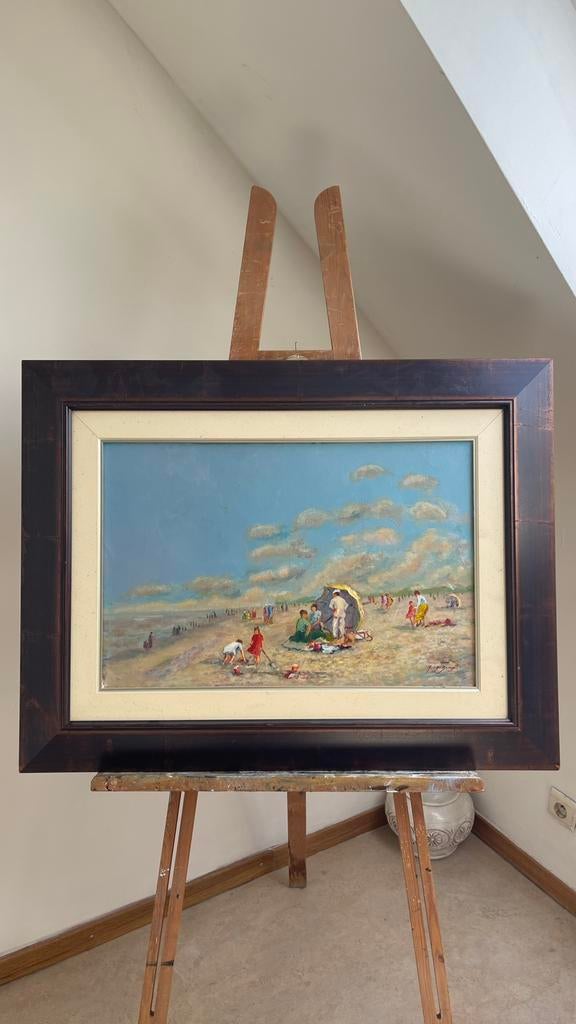Marcel Van den Bempt Strandzicht, Antiek en Kunst, Ophalen