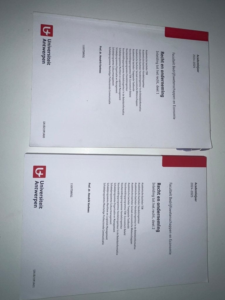 Inleiding tot het recht: recht en onderneming, Boeken, Ophalen of Verzenden, Gelezen, Hoger Onderwijs