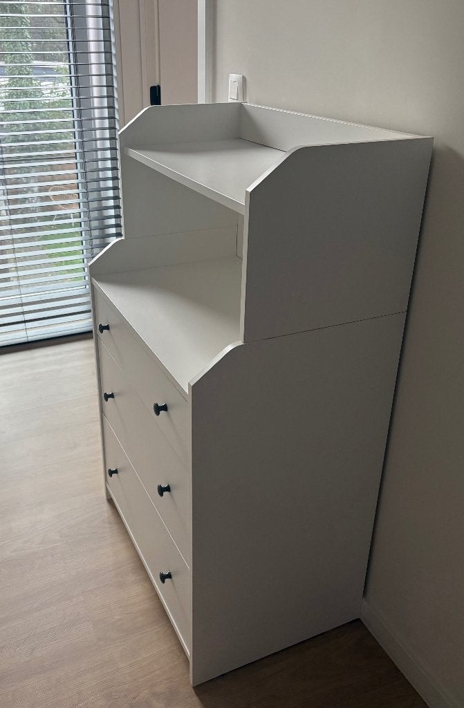 Ladekast (Ikea - Hauga), Maison & Meubles, 3 ou 4 tiroirs, 25 à 50 cm, Comme neuf, Enlèvement