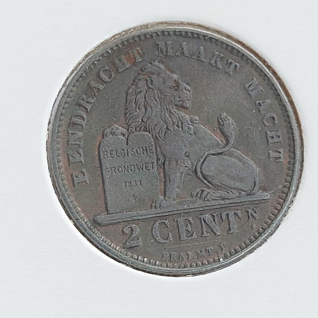 + Rare, Piece de monnaie / Belgique / 2 Centimes / 1910 VL, Enlèvement ou Envoi, Monnaie en vrac