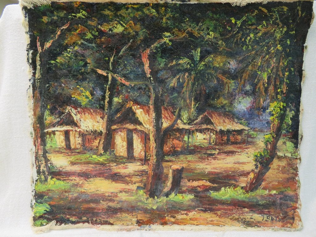 Art populaire congolais (1950/1960) - J. BATA - (Ref.99), Antiquités & Art, Enlèvement